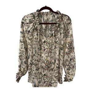 Beautiful flowy blouse  with multi colored Flowers
H&M Size L
